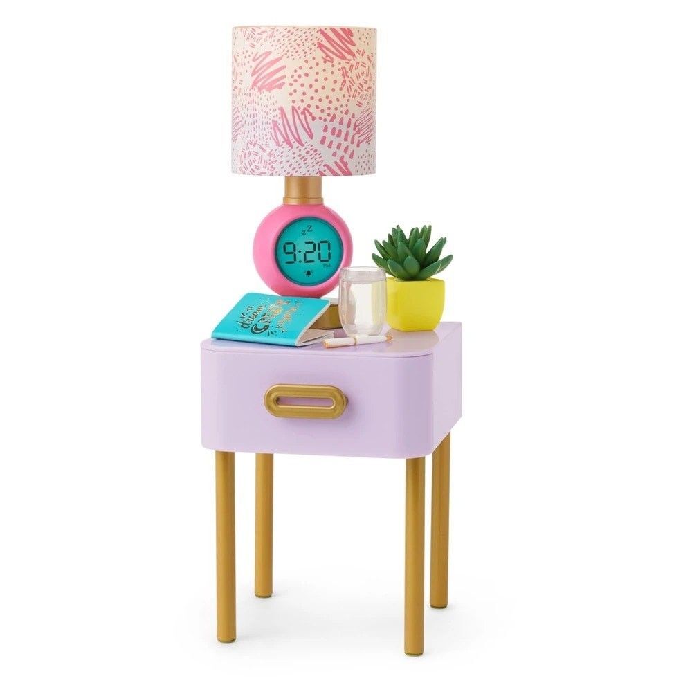 American Girl Doll Day & Nightstand Set Nightstand and Lamp Only